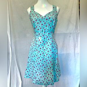 Summer Dress Midi Garden Fairycore Whimsy Feminine Ballet Stretch Size Small Y2K